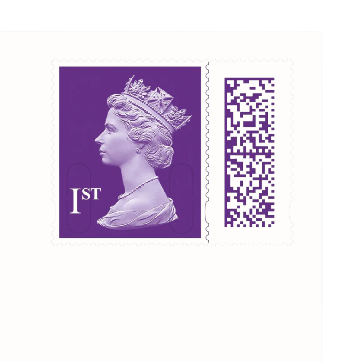 1 x 1st First Class Single Stamp Royal Mail Postage Stamps Plum Purple New