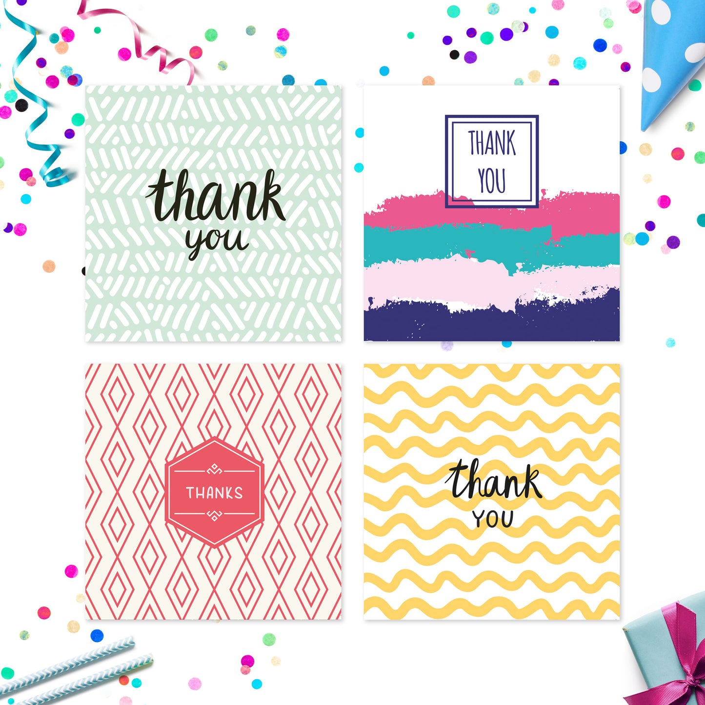 20 x Thank You Cards | Assorted Multi Bulk Pack | By Wonder Cards