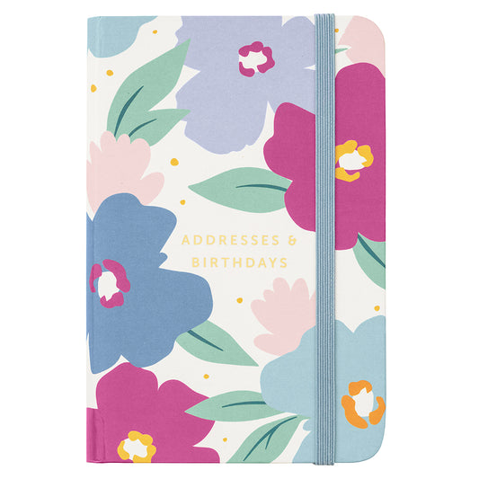 Birthday & Address Book Floral