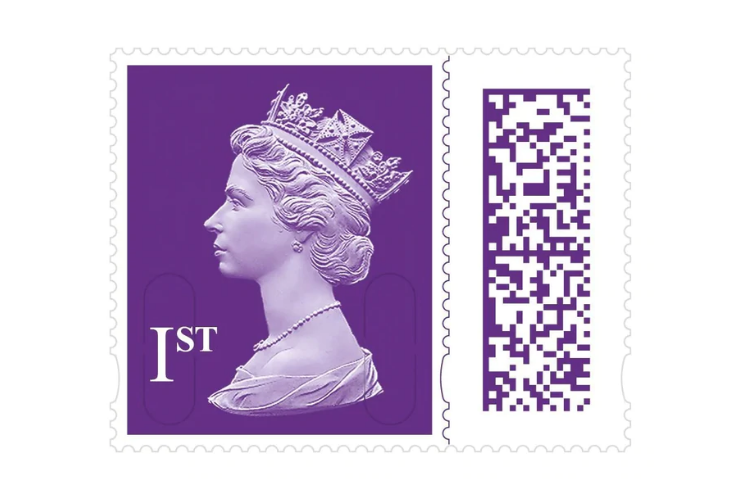 50 x 1st First Class Royal Mail Postage Stamps Plum Purple New