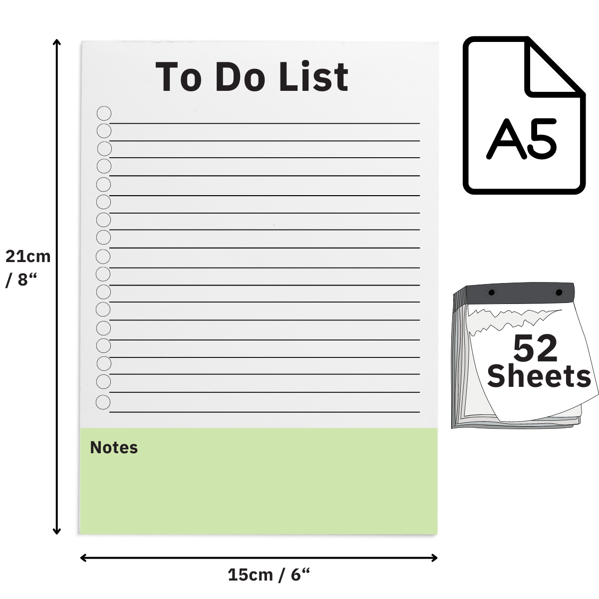 A5 to do list note pad – weekly planning sheet