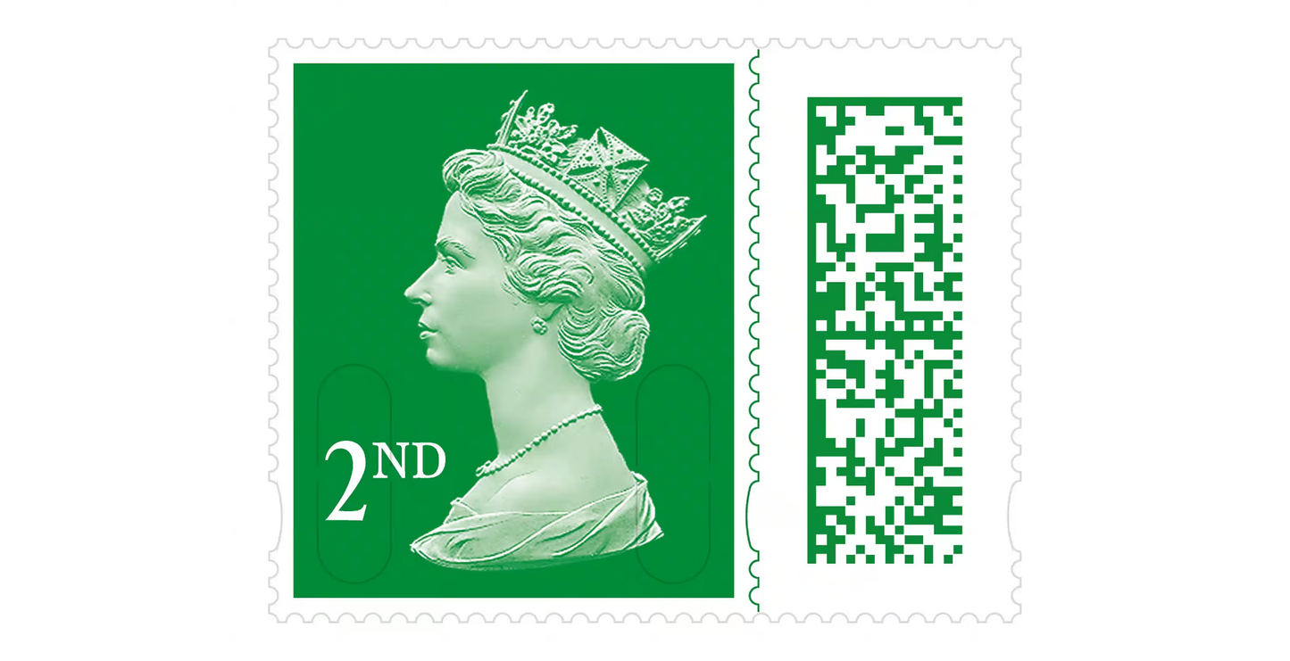 20 X 2nd Second Class Royal Mail Postage Stamps Green Barcoded 20-x-2nd-second-class-royal-mail-postage-stamps-green-barcoded