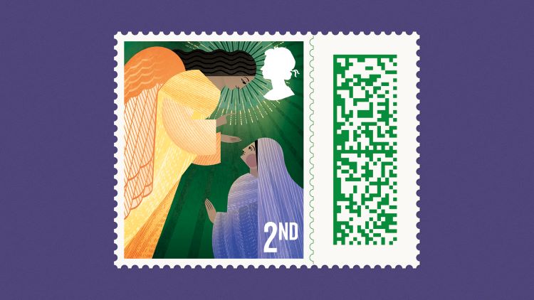 8 x 2nd Christmas Second Class Royal Mail Postage Stamps Holly Green New Christmas