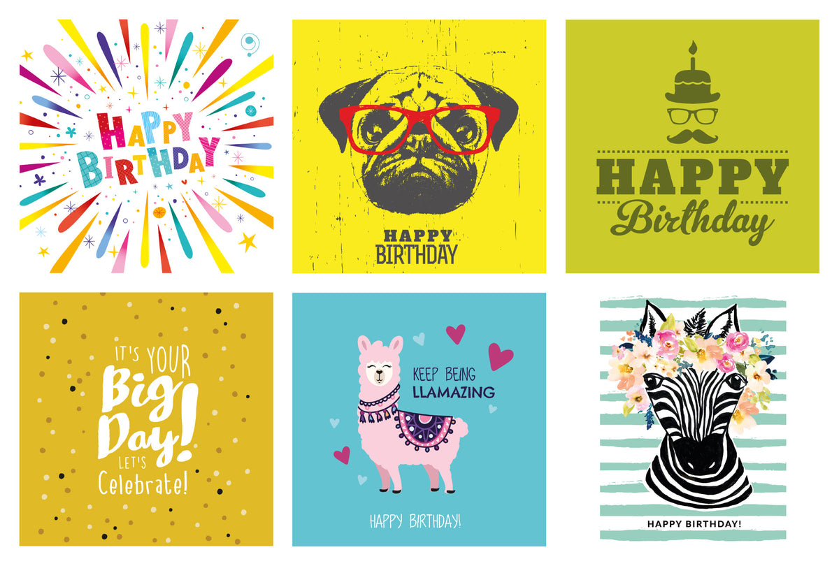 Pack of 50 assorted greetings cards – card designs for all occasions