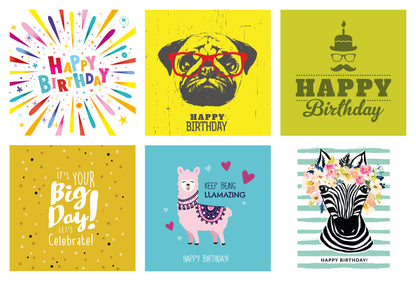 Pack of 50 assorted greetings cards – card designs for all occasions