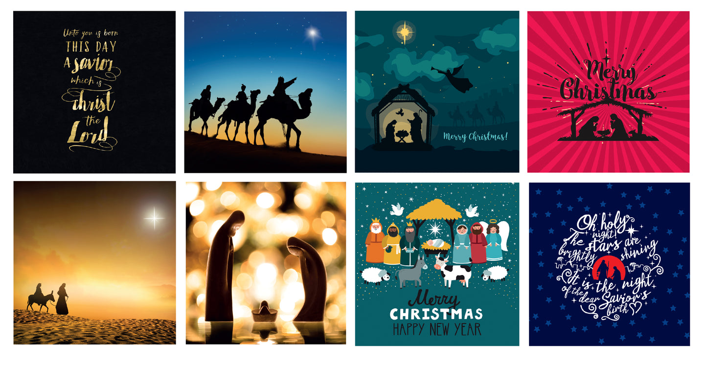 Religious Christmas Cards Pack of 20 | Eco Friendly | Hand Packed in The UK | Christian Christmas Cards
