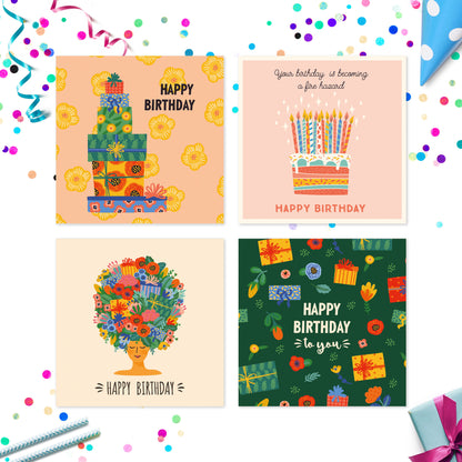 Trendy Pack of Birthday Cards | 20 Cards + 20 Envelopes | Suitable for all Volume 3