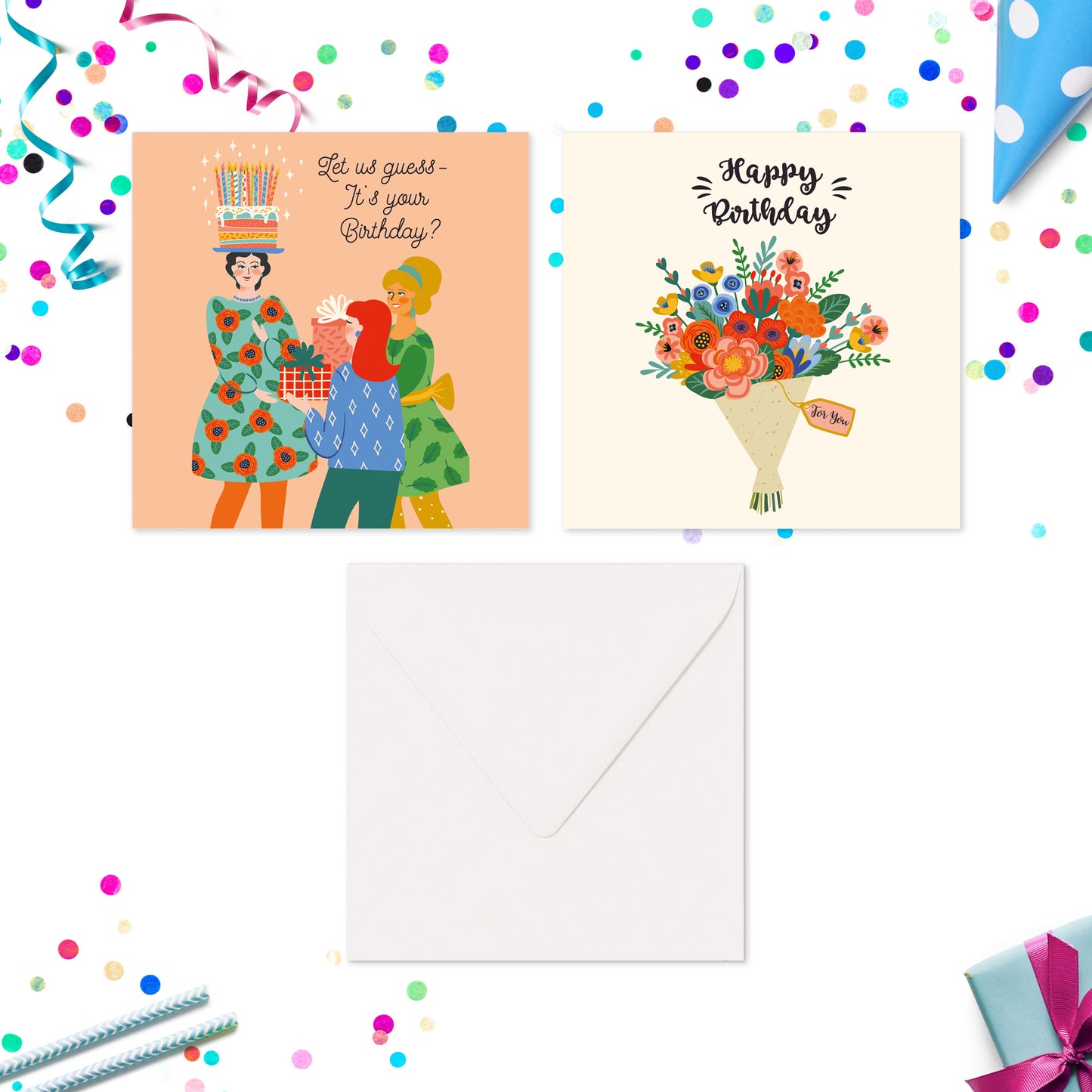 Trendy Pack of Birthday Cards | 20 Cards + 20 Envelopes | Suitable for all Volume 3