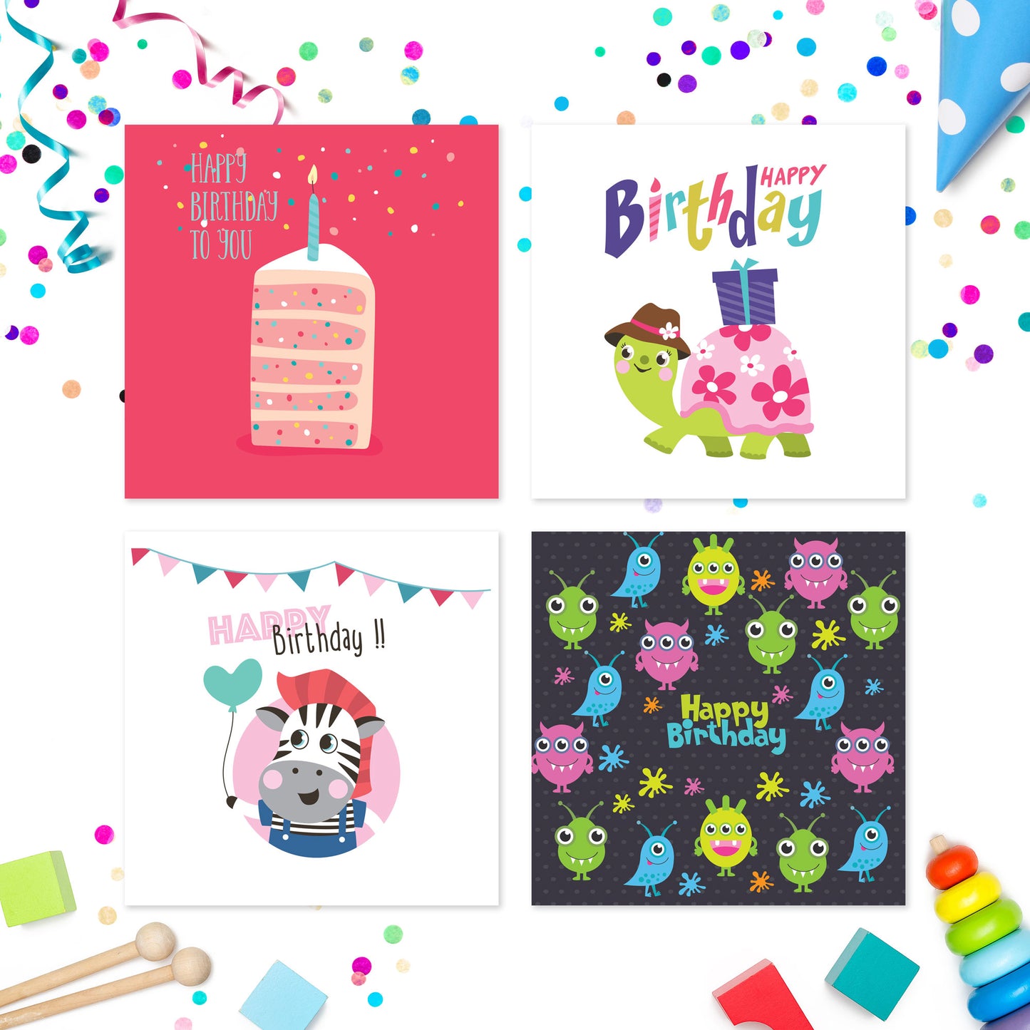 20 x Birthday Cards Multi Pack For Kids Volume 1