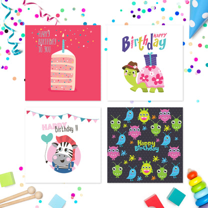 20 x Birthday Cards Multi Pack For Kids Volume 1