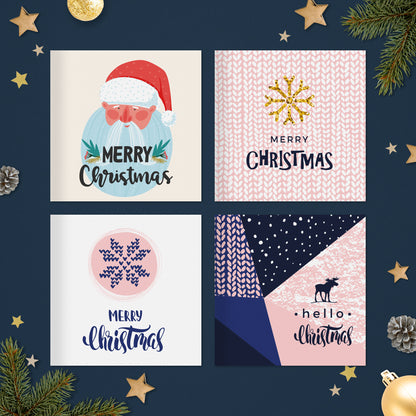 Eco friendly pack of Christmas cards – card designs 17 to 20