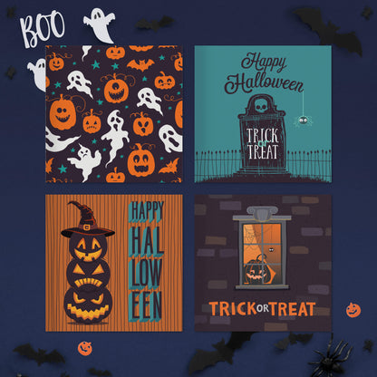 Pack of 20 Halloween cards – spooky card designs