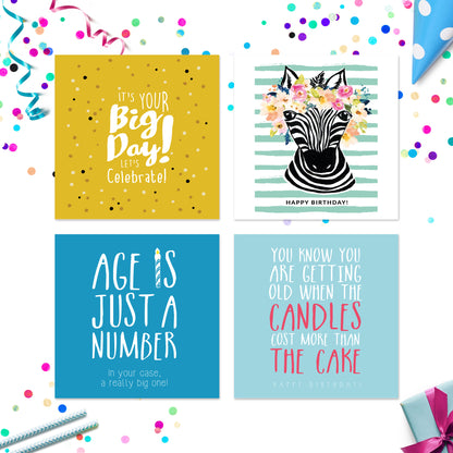 Pack of birthday cards Volume 2 – card designs 5 to 8