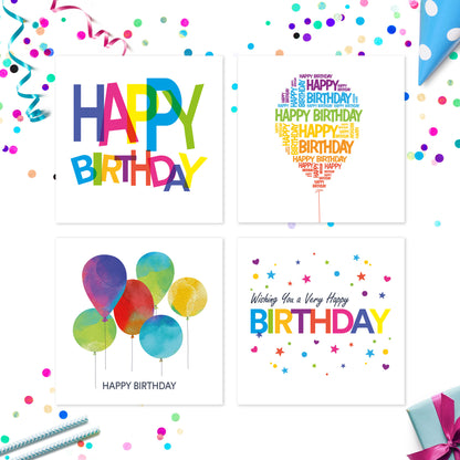 Pack of birthday cards Volume 4 – card designs 5 to 8
