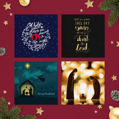 Pack of religious Christmas cards – Christian card designs 5 to 8